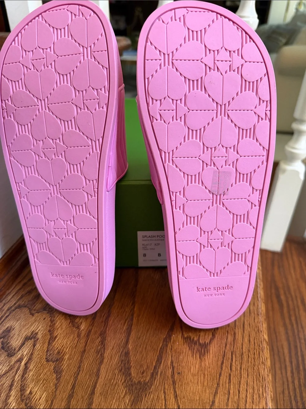 kate spade Women’s Pink Spade Logo Slide Sandals